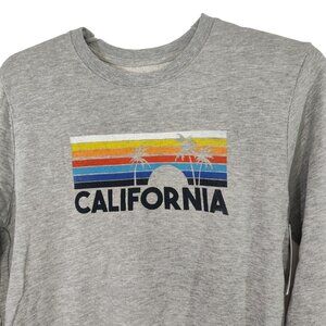 Unisex Grey California Graphic Crewneck Sweatshirt Men Women Size XS Long Sleeve